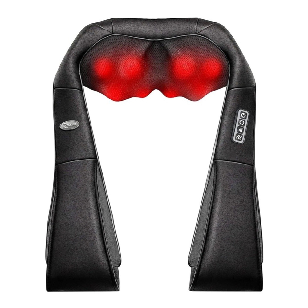 Shiatsu Back Neck and Shoulder Massager with Heat Deep Tissue 3D Kneading Pillow